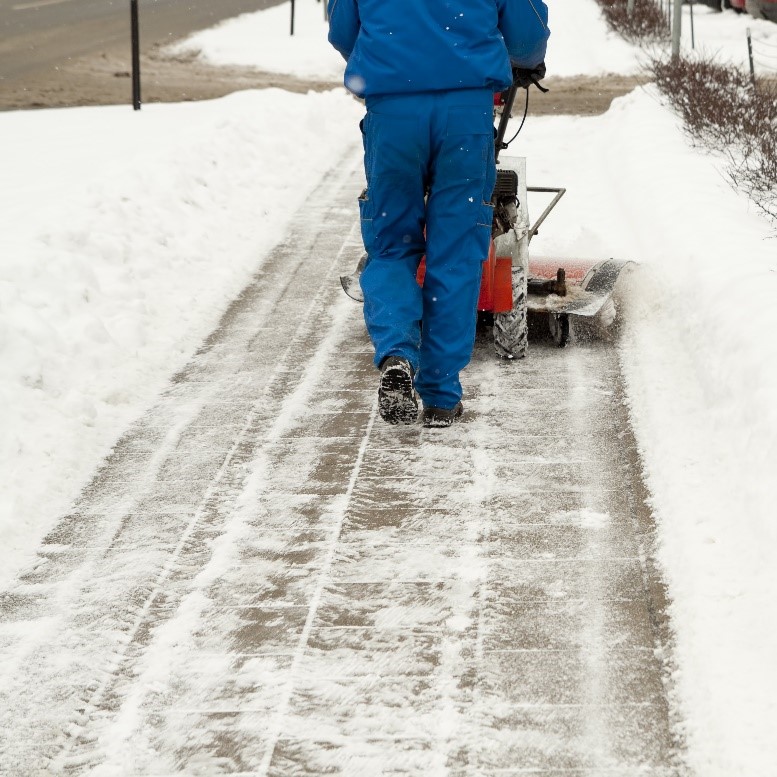 Snow plowing and shoveling photo