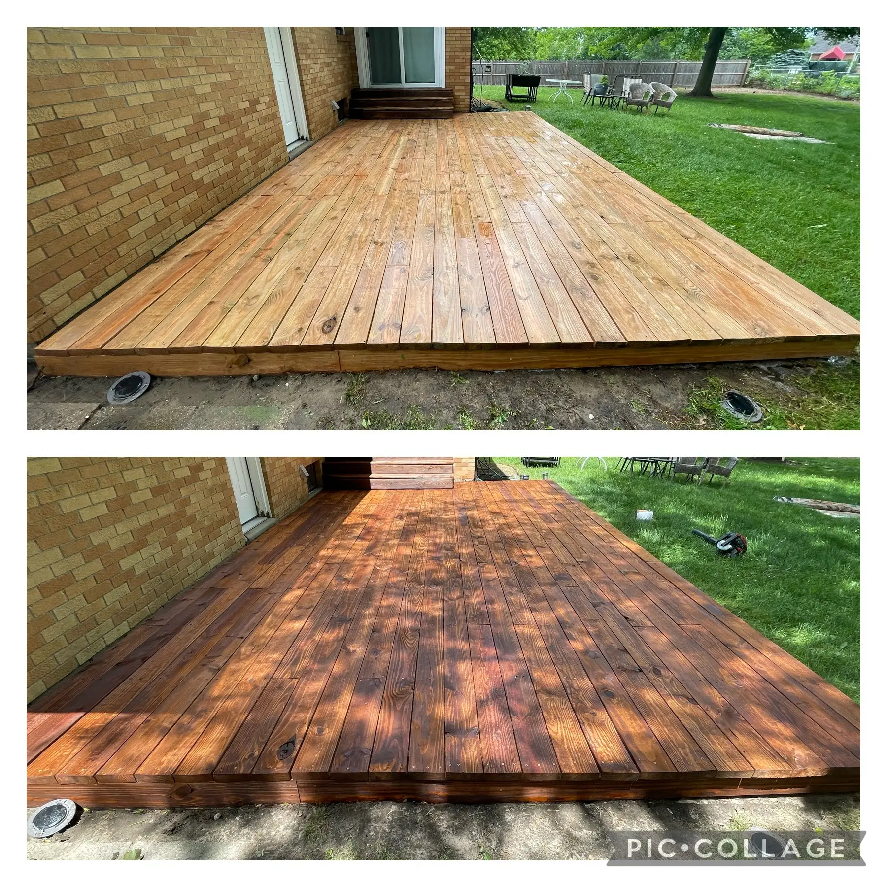 Premium wood deck staining and sealing restoration project Grand Rapids MI